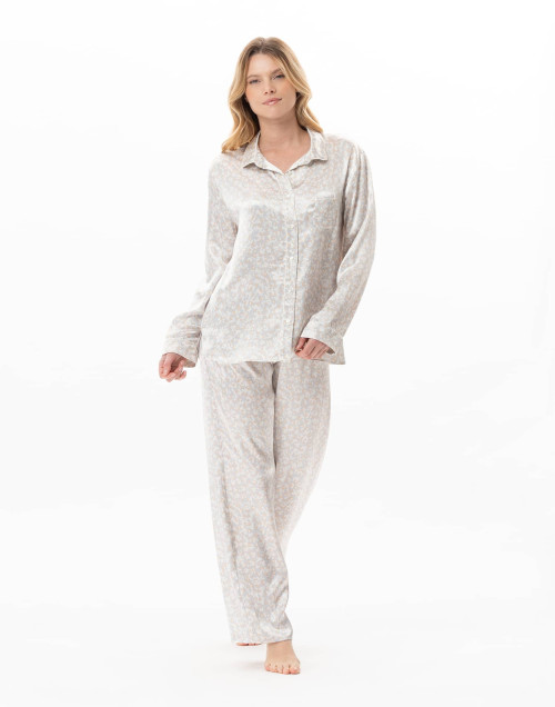 Pyjama boutonné en viscose LINETTE Multicolore