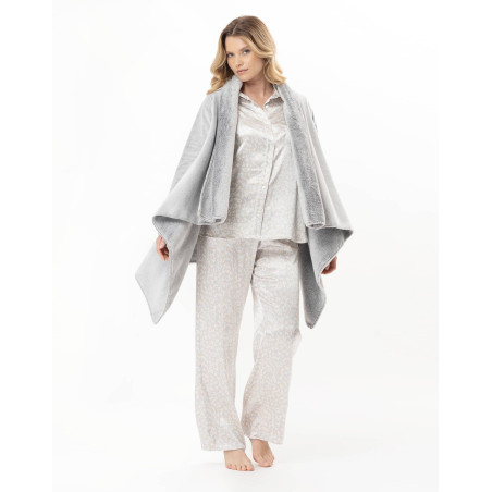 Viscose button-down pyjamas LINETTE Multicolor | Lingerie le Chat