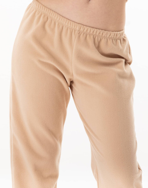 Microfleece button-down pyjamas LINETTE Caramel