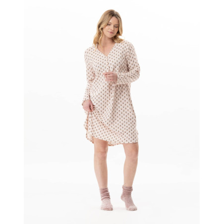 Modal cotton nightdress TEA TIME Multicolor | Lingerie le Chat