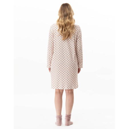 Chemise de nuit en coton modal TEA TIME Multicolore | Lingerie le Chat