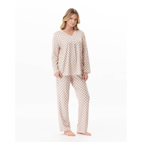 Pyjama en coton modal TEA TIME Multicolore | Lingerie le Chat