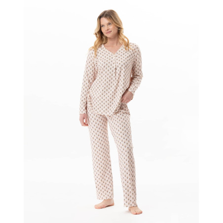 Pyjama en coton modal TEA TIME Multicolore | Lingerie le Chat