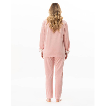 Pyjama en velours TEA TIME Rose | Lingerie le Chat