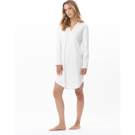 Cotton nightdress LUNA Ecru | Lingerie le Chat