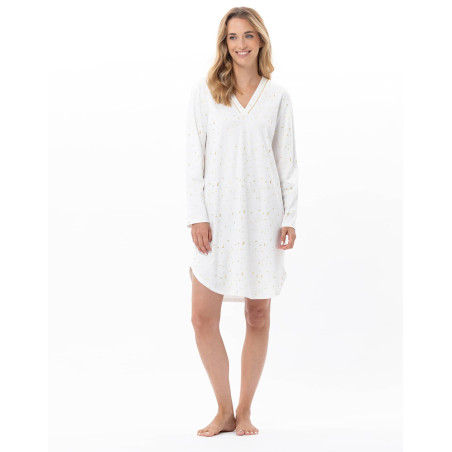Cotton nightdress LUNA Ecru | Lingerie le Chat