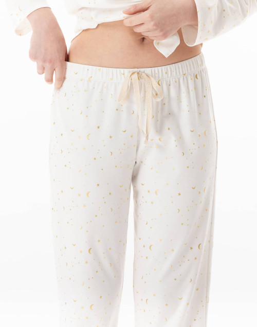 Pyjama en coton LUNA Ecru