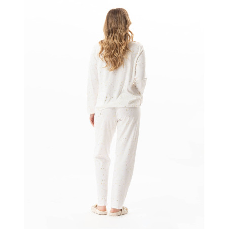 Pyjama en coton LUNA Ecru | Lingerie le Chat