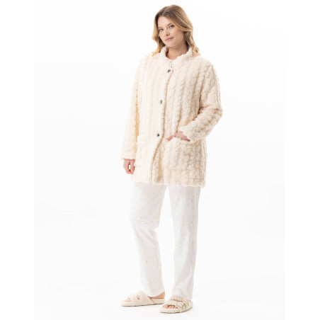 Pyjama en coton LUNA Ecru | Lingerie le Chat