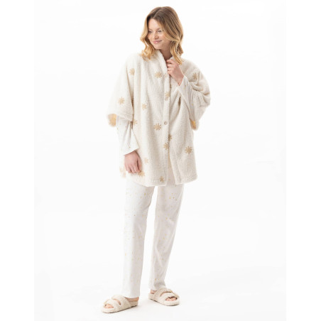 Pyjama en coton LUNA Ecru | Lingerie le Chat