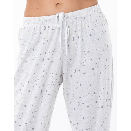 Pyjama en coton LUNA Gris Chine | Lingerie le Chat