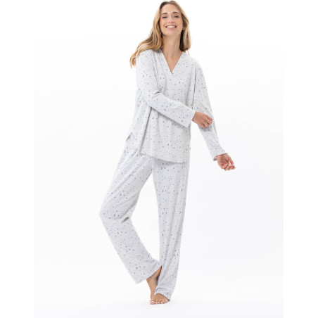Pyjama en coton LUNA Gris Chine | Lingerie le Chat