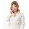 Pyjama boutonné en coton LUNA Ecru
