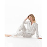 Pyjama boutonné en coton LUNA Gris Chine