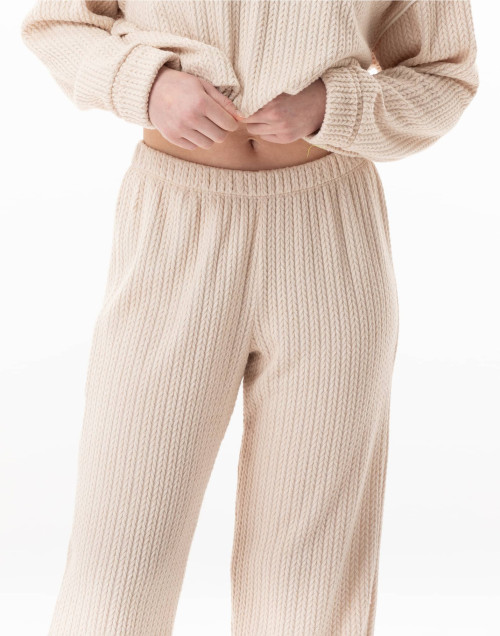 Ensemble homewear en maille tricot SHETLAND Beige