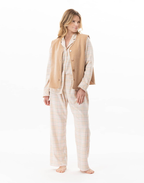 Gilet en peluche flanelle MONTAUK Beige