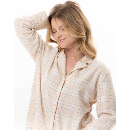 Pyjama boutonné en coton MONTAUK Multicolore | Lingerie le Chat