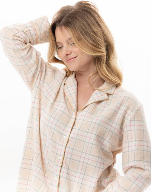 Cotton button-down pyjamas MONTAUK Multicolor | Lingerie le Chat