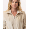 Veste zippée en peluche flanelle ESSENTIEL Coquille