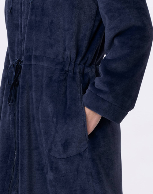 Veste zippée en peluche flanelle ESSENTIEL Marine