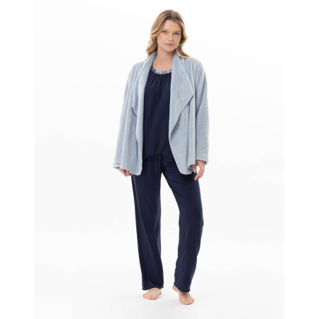 Short plush flannel jacket ESSENTIEL Shell | Lingerie le Chat