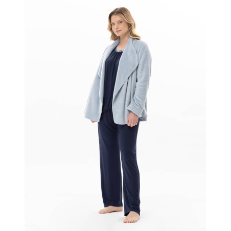 Short plush flannel jacket ESSENTIEL Shell | Lingerie le Chat