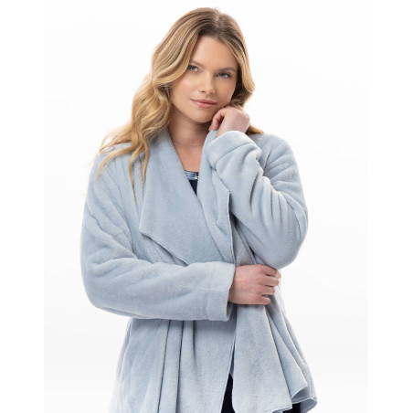 Short plush flannel jacket ESSENTIEL Shell | Lingerie le Chat