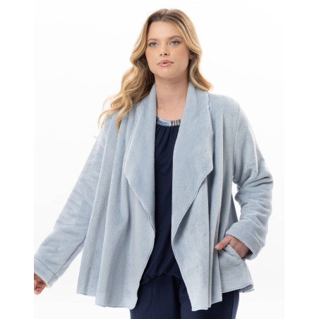 Short plush flannel jacket ESSENTIEL Shell | Lingerie le Chat