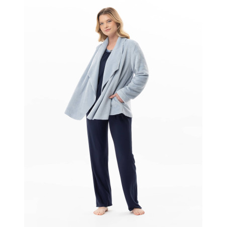 Short plush flannel jacket ESSENTIEL Shell | Lingerie le Chat