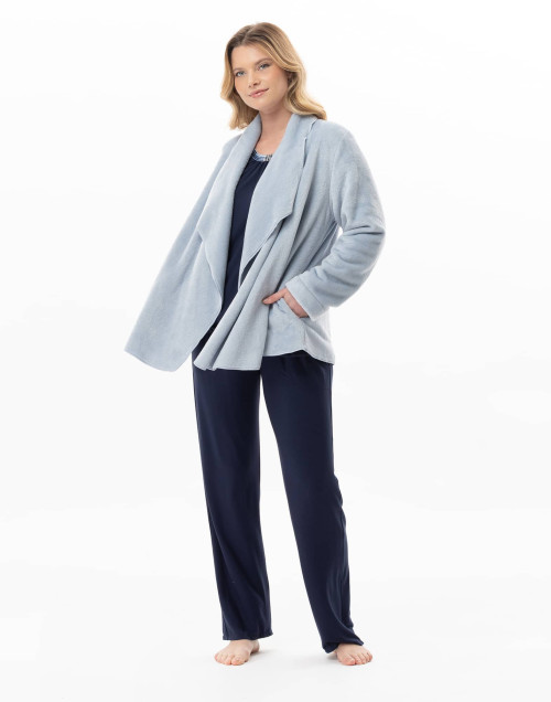 Short plush flannel jacket ESSENTIEL Shell | Lingerie le Chat