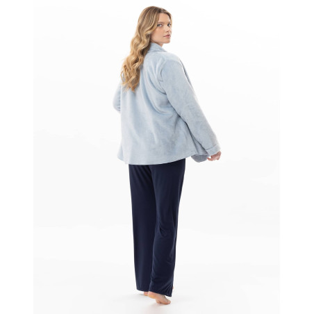 Short plush flannel jacket ESSENTIEL Shell | Lingerie le Chat