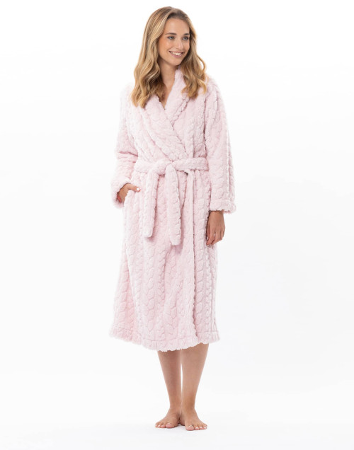 Peignoir croisé effet tressé ESSENTIEL Bois De Rose