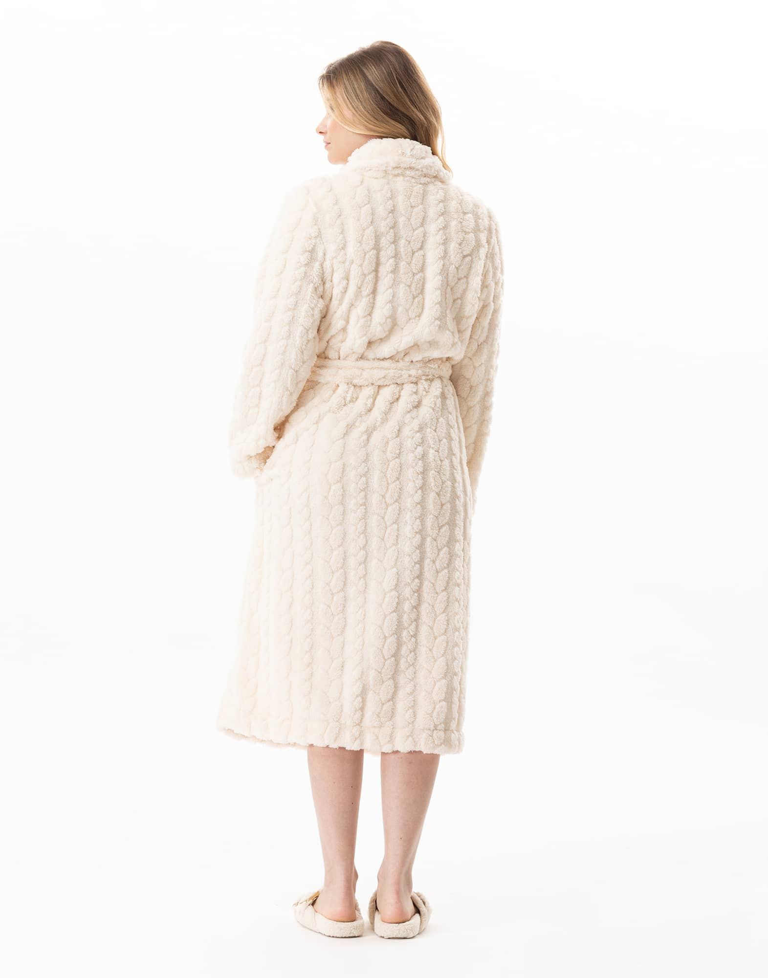 Fancy crossed dressing gown ESSENTIEL Ecru | Lingerie le Chat Fancy crossed dressing gown ESSENTIEL Ecru | Lingerie le Chat