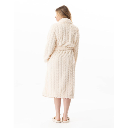 Fancy crossed dressing gown ESSENTIEL Ecru | Lingerie le Chat
