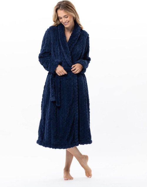Fancy crossed dressing gown ESSENTIEL Navy Blue