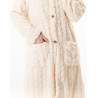 Robe de chambre boutonnée effet tressé ESSENTIEL Ecru
