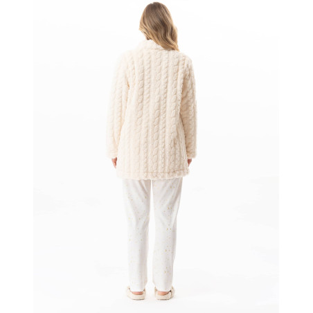 Fancy button-down jacket ESSENTIEL Ecru | Lingerie le Chat