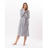 Peignoir croisé en polaire ESSENTIEL Gris Chine