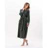 Velvet crossed dressing gown ESSENTIEL Lichen