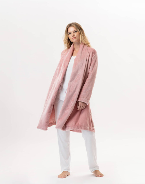 Veste en peluche flanelle ESSENTIEL Blush
