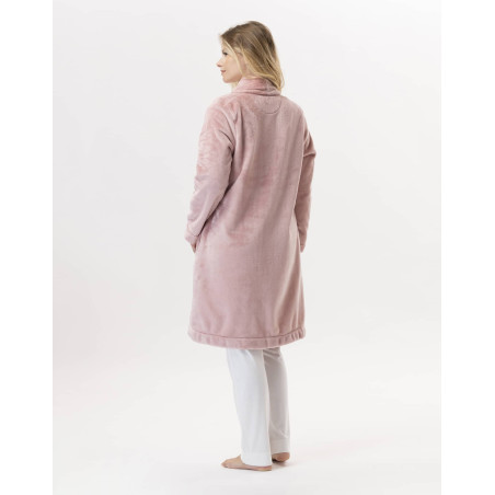 Veste en peluche flanelle ESSENTIEL Blush | Lingerie le Chat