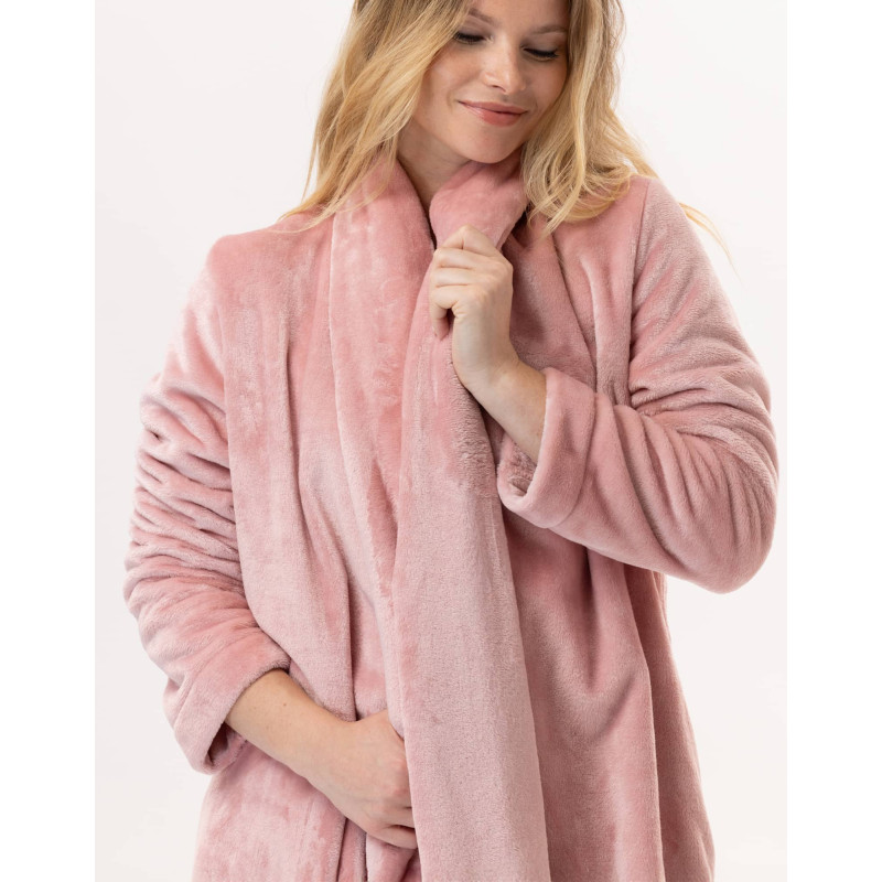 Veste en peluche flanelle ESSENTIEL Blush | Lingerie le Chat