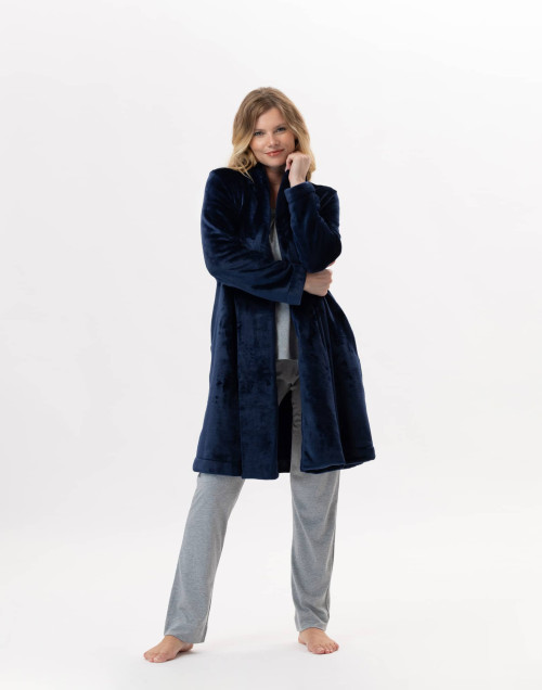Veste en peluche flanelle ESSENTIEL Marine