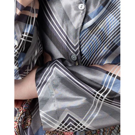 Pyjama boutonné en viscose BRADLEY Multicolore | Lingerie le Chat