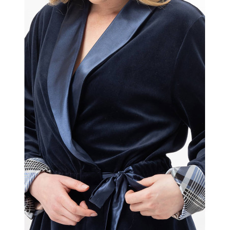 Ensemble homewear en velours BRADLEY Marine | Lingerie le Chat
