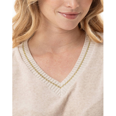 Ensemble homewear en velours COUNTRY Beige Chine | Lingerie le Chat