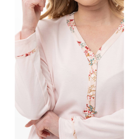 Chemise de nuit en coton GEORGIA Rose | Lingerie le Chat