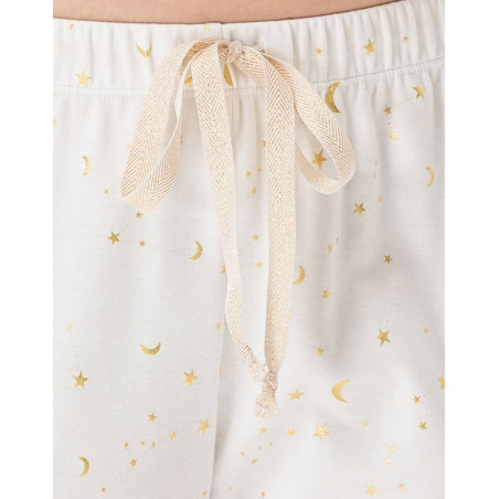 Pyjama en coton LUNA Ecru | Lingerie le Chat