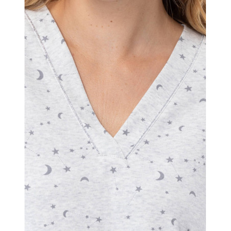 Pyjama en coton LUNA Gris Chine | Lingerie le Chat