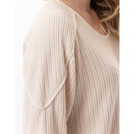 Knitted dress SHETLAND Beige | Lingerie le Chat